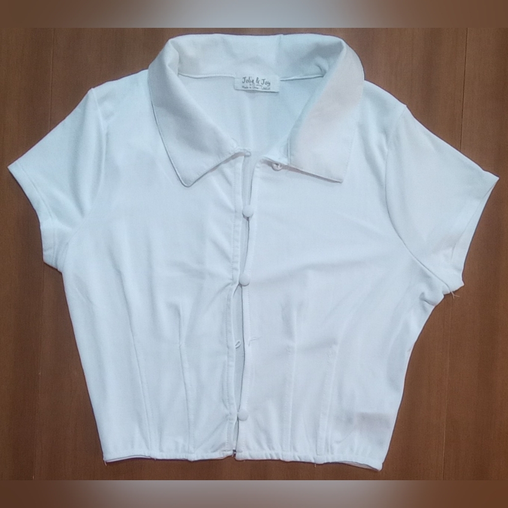 Jolie and Joy by FCT White Crop Top Large